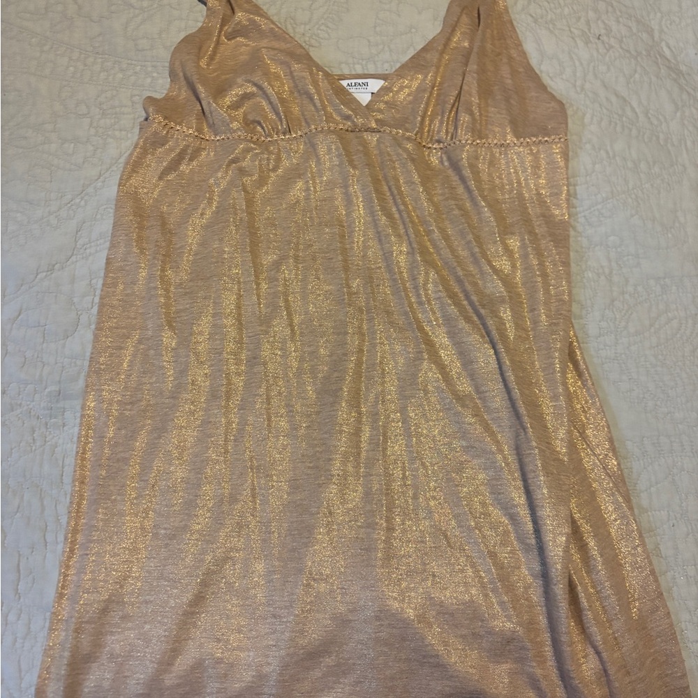 Alfani Intimates Gold Shimmer Dress
